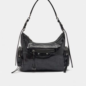 NWT Parfois Black Leather Shoulder City Bag